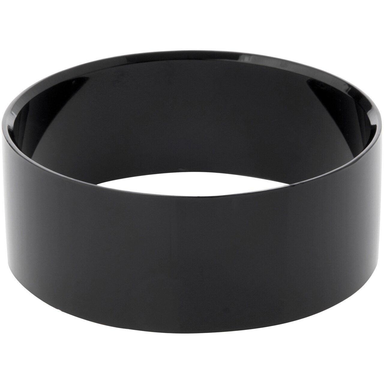 Plymor Black Acrylic Beveled Egg, Marble, Ball or Sphere Display Holder Stand, 1.5" H x 4" W